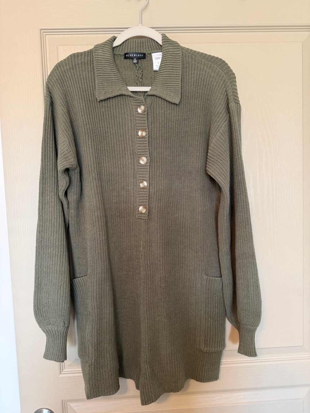 Green Rib Knit Maternity Romper